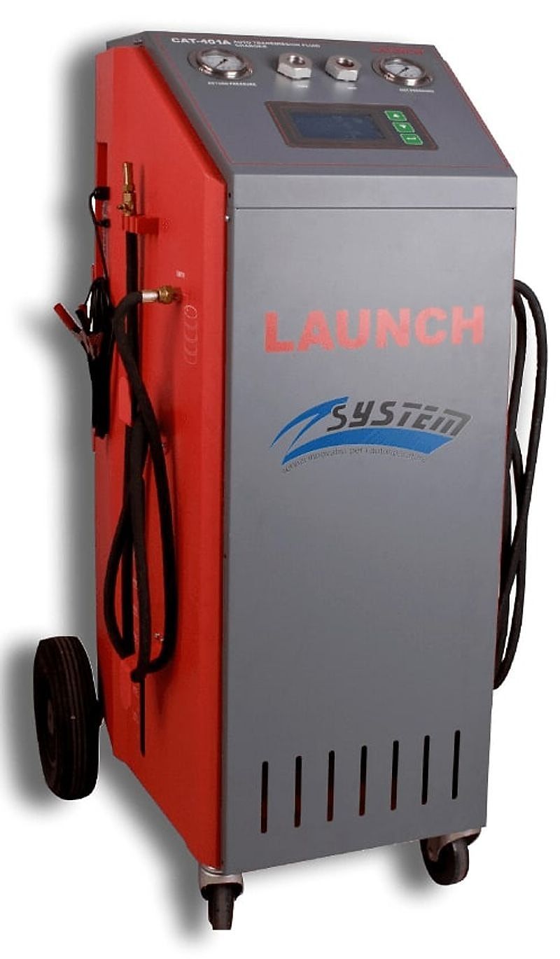 La stazione Launch CAT-401A per il lavaggio e la sostituzione dell'olio dei cambi automatici.